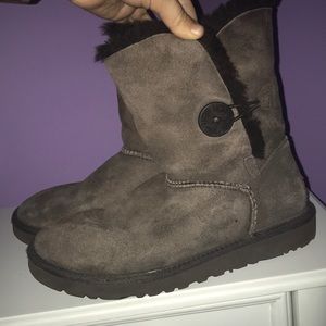 Dark brown ugg Bailey button boots